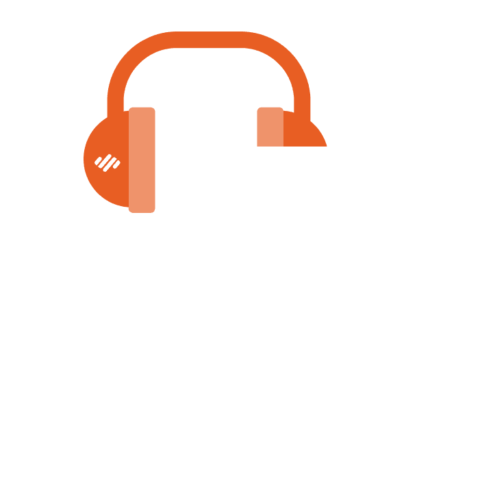 alpaca with headphones
